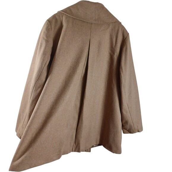 NWT Ava & Viv Camel Wool Blend Peacoat 4X Double Breasted Classic Winter Coat - Picture 7 of 10